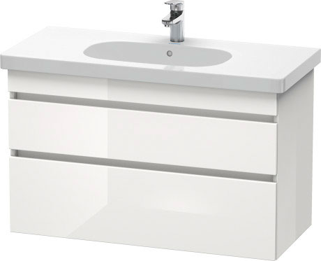 DS648502222 Тумбочка подвесная DuraStyle #DS6485 1000 x 453 мм Белый глянцевый декор Duravit - Вид №2
