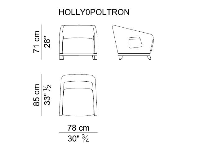 Кожаное кресло с подлокотниками i 4 Mariani Холли ARCH-00043545 - Вид №2