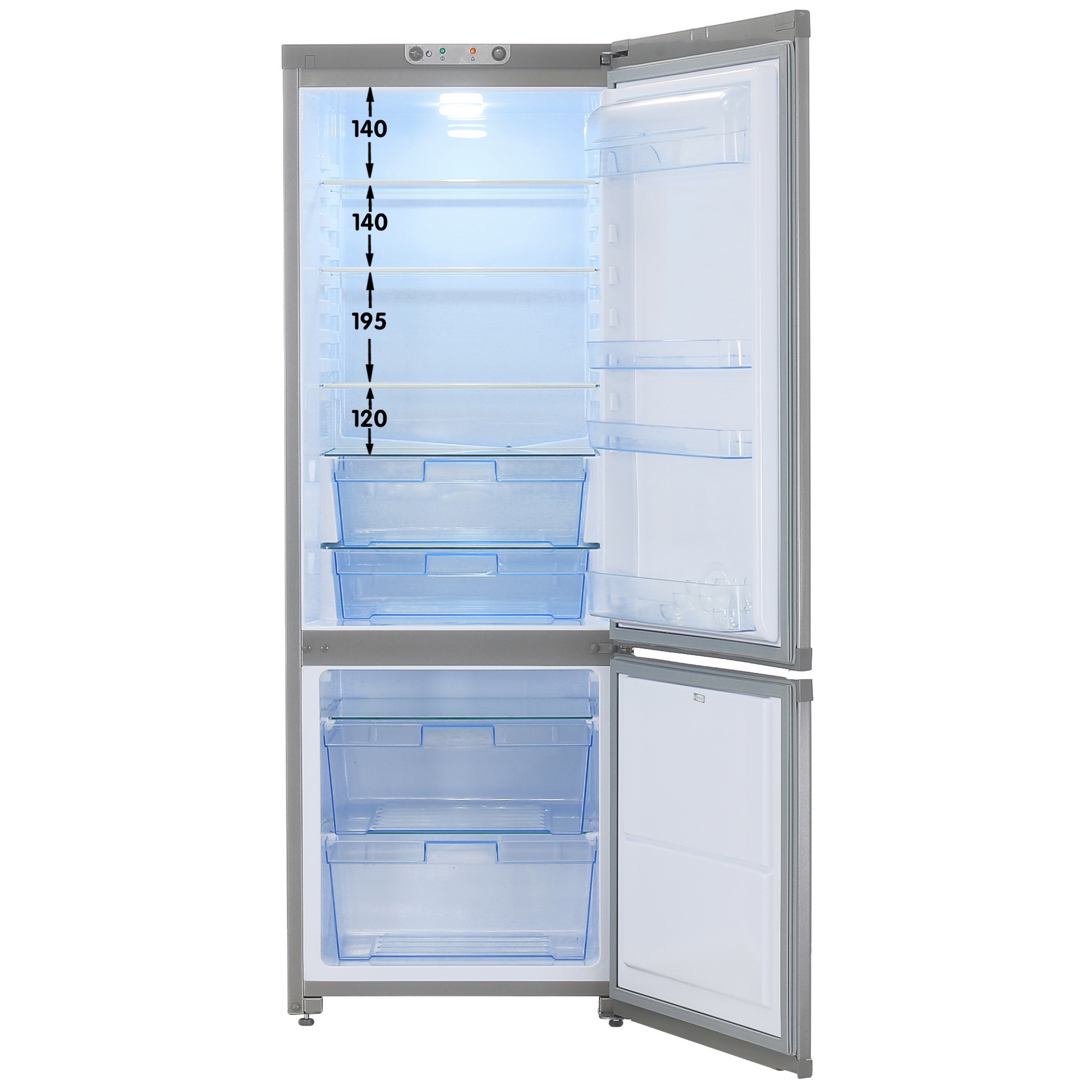 9978169 Холодильник с морозильником   ОРСК 172 MI серебристый STDN-0030166 - Вид №1