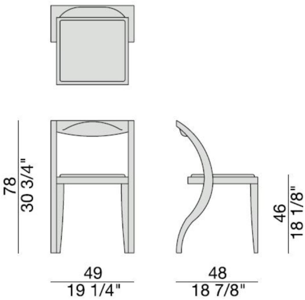 Porada Стул из массива дерева с открытой спинкой Iron sun-id-1377757 - Вид №1