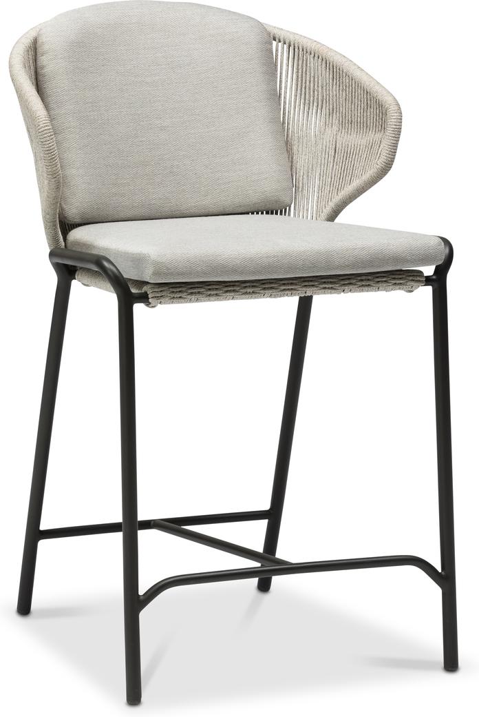 MNST12 Барный стул 61 веревка лава серебро Manutti Radius