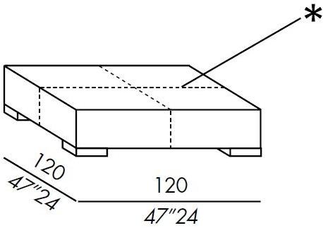 Meridiani Квадратный кожаный пуф с обивкой sun-id-1467425 - Вид №7
