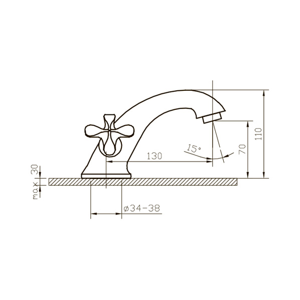 042 Iris  Смеситель для умывальника  ARGO kran 042iris - Вид №1