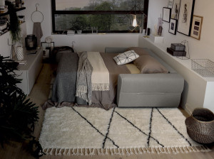 Двуспальный диван-кровать из ткани