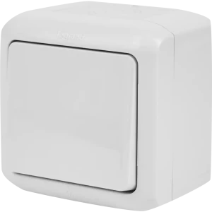 Выключатель накладной Legrand Quteo 1 клавиша цвет серый 82169522 STLM-2082135