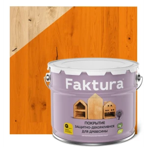 90208678 Покрытие Faktura защитно-декоративное для древесины орегон 9 л STLM-0858206