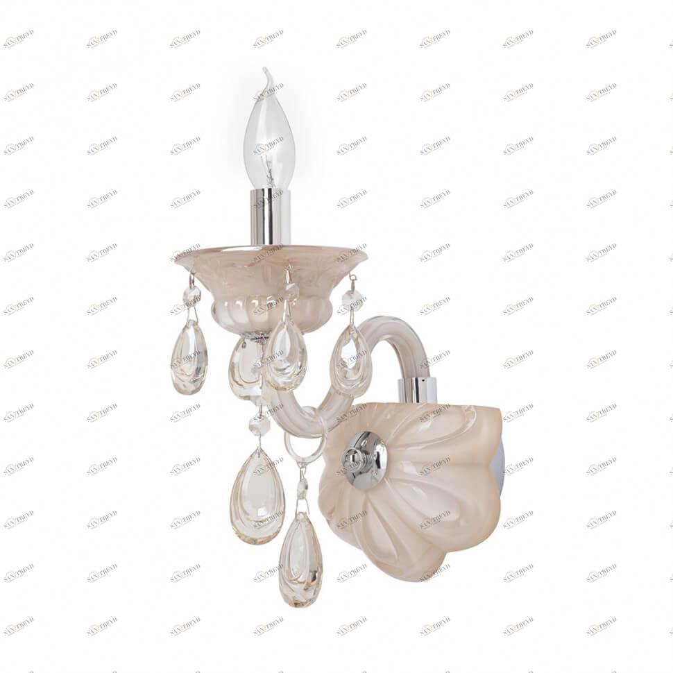 Бра металлическое экрю Vitaluce V2336/1A VITALUCE СВЕЧА 00-3929060 Бежевый 