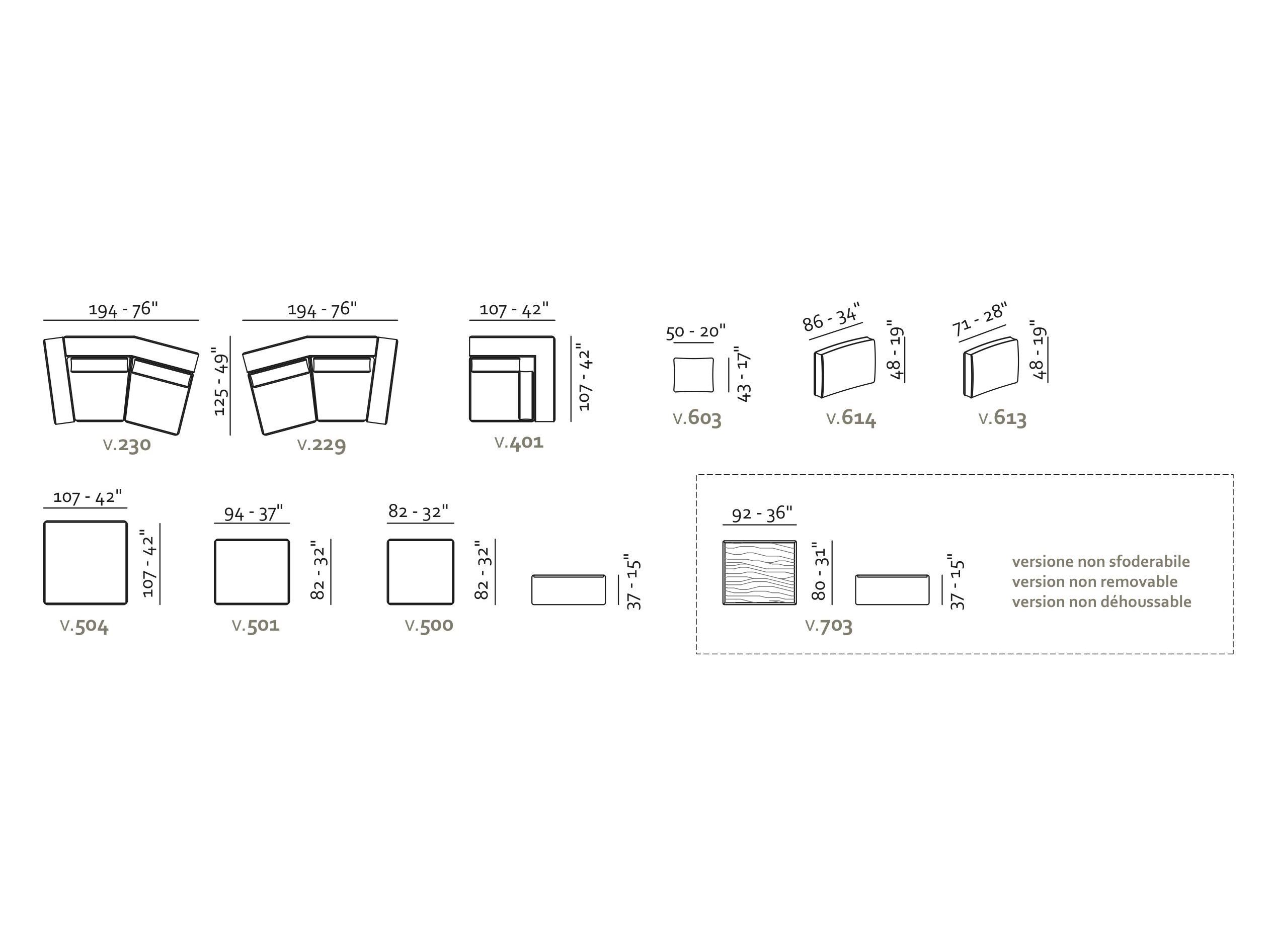 Модульный тканевый диван Max Divani RAJA ARCH-00020198 - Вид №7