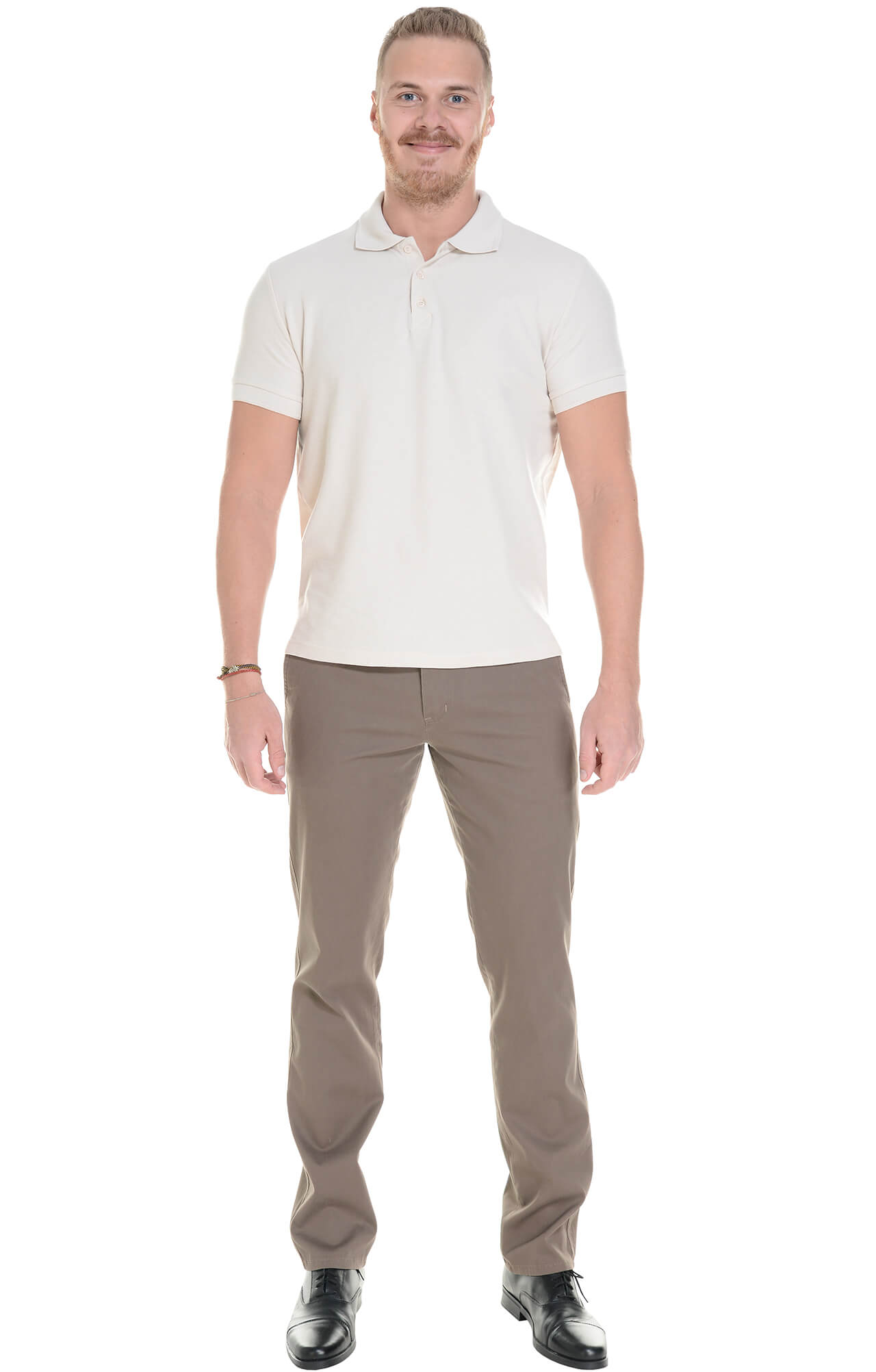 62208 Тенниска-поло мужская бежевая LUXE  Одежда для салонов красоты  размер XL  - Вид №4