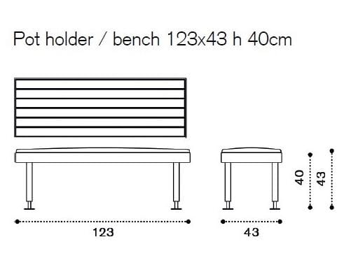 Металлическая садовая скамейка Ethimo семена ARCH-00121236 - Вид №12