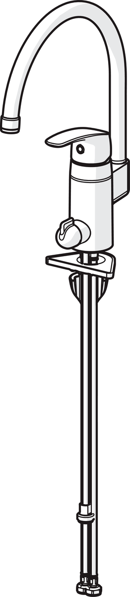 Oras 1039F Смеситель для кухни с клапаном 1039F Safira Хром  - Вид №3