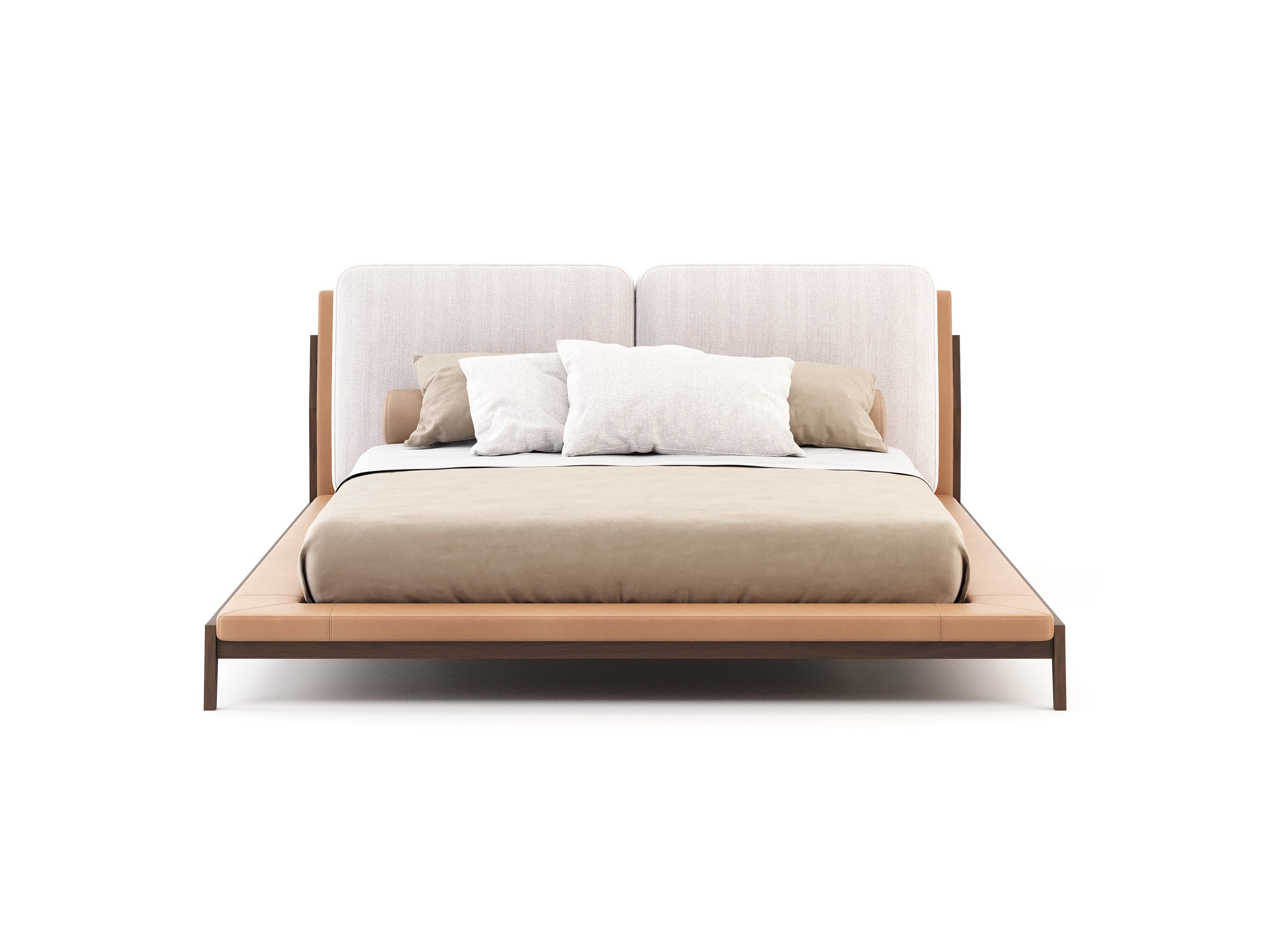 Двуспальная кровать из верблюда с мягким изголовьем Stylish Club Milos ARCH-00047409 - Вид №21