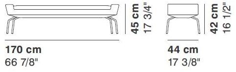 La Cividina Мягкая скамья из ткани Serie_50 sun-id-1428461 - Вид №2