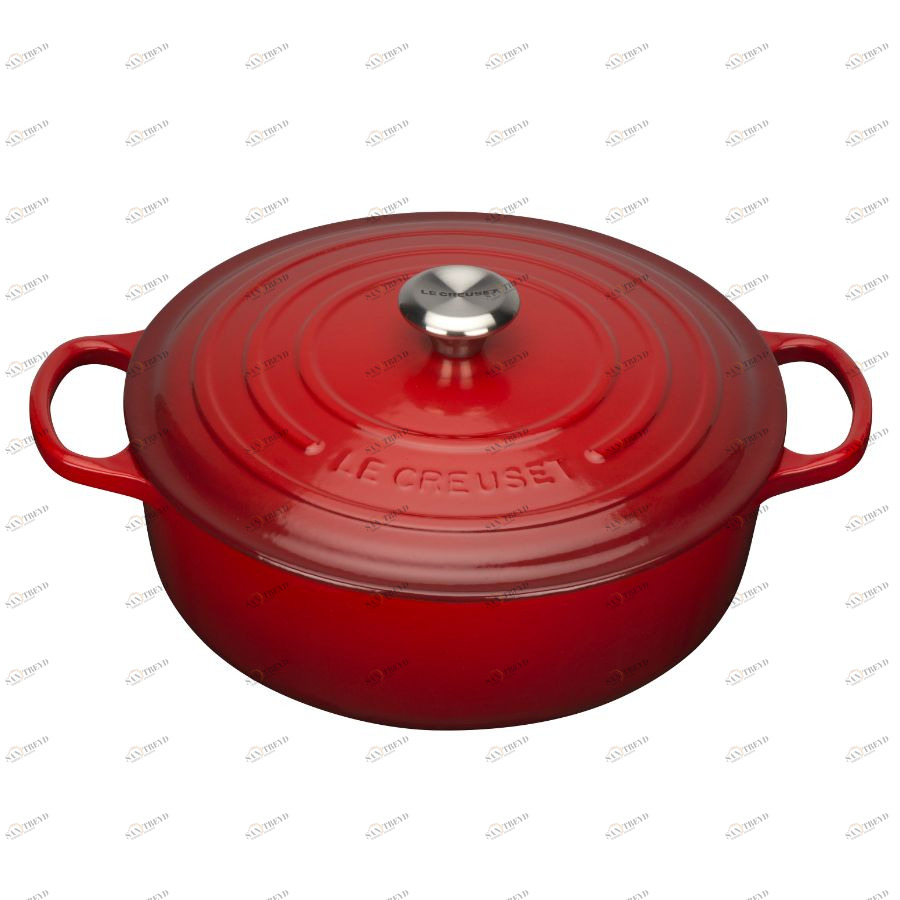 Кастрюля чугунная для ризотто Le Creuset, Ø30 см, вишневая 21179300602430