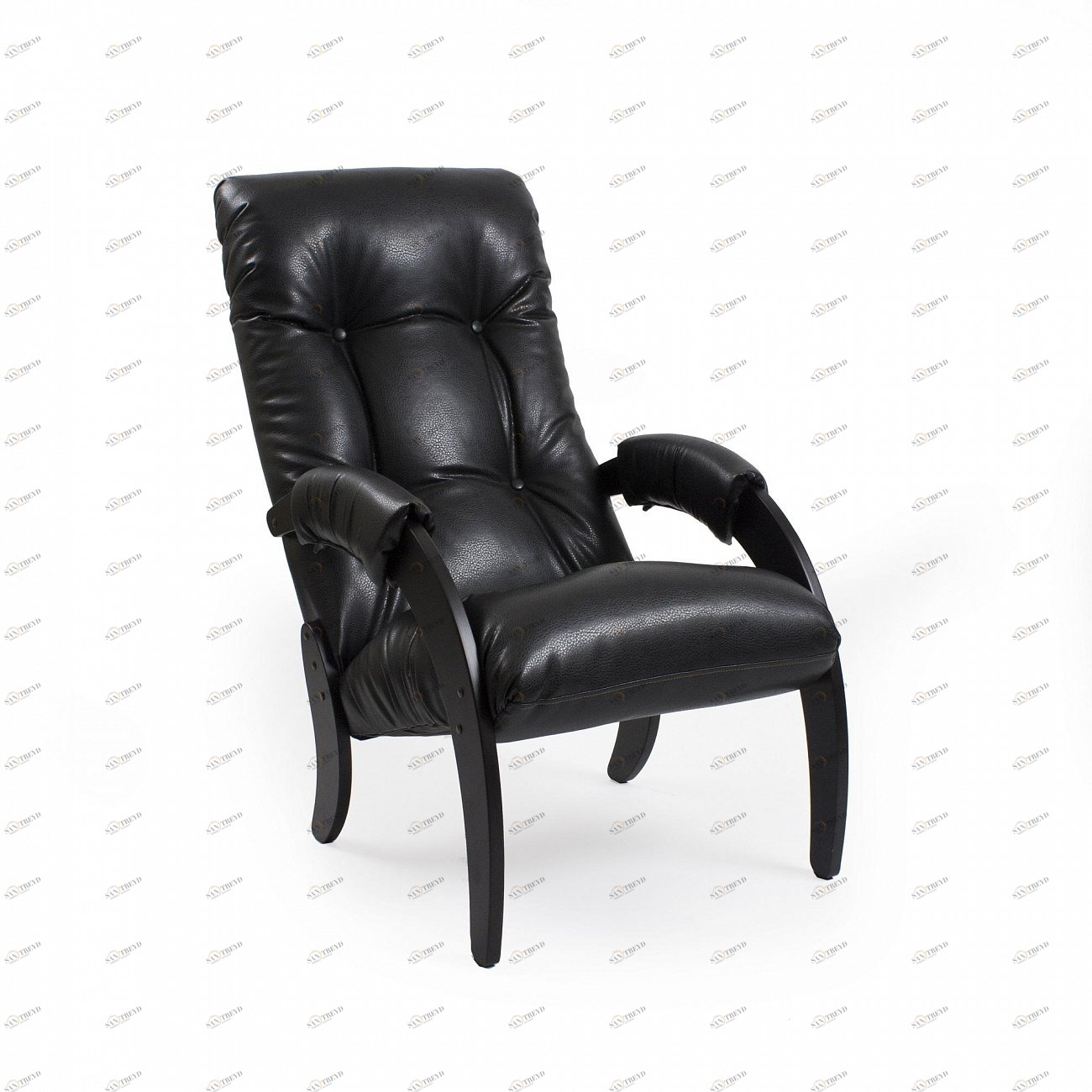 Кресло мягкое с деревянными ножками черное Vegas Lite Black IMPEX ДИЗАЙНЕРСКИЕ 00-3967052 Черный 
