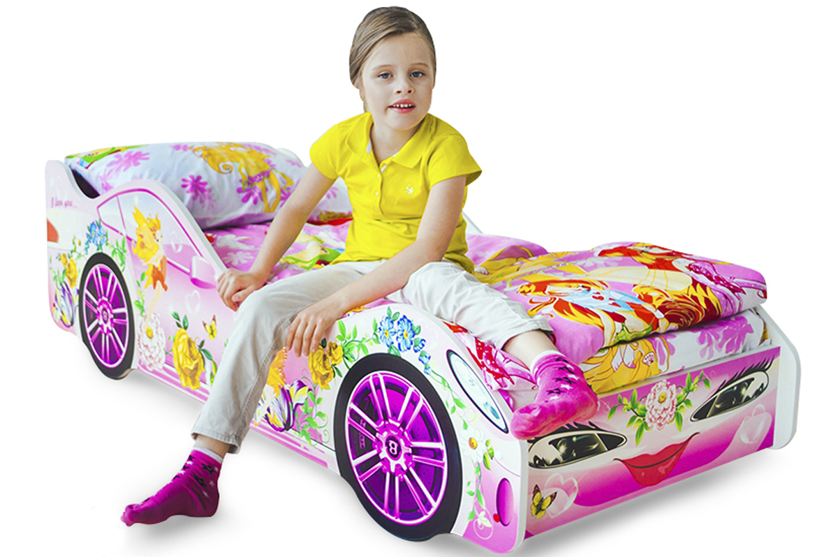 Детская кровать-машина "Фея" БЕЛЬМАРКО  326743 Розовый Santreyd  - Вид №1