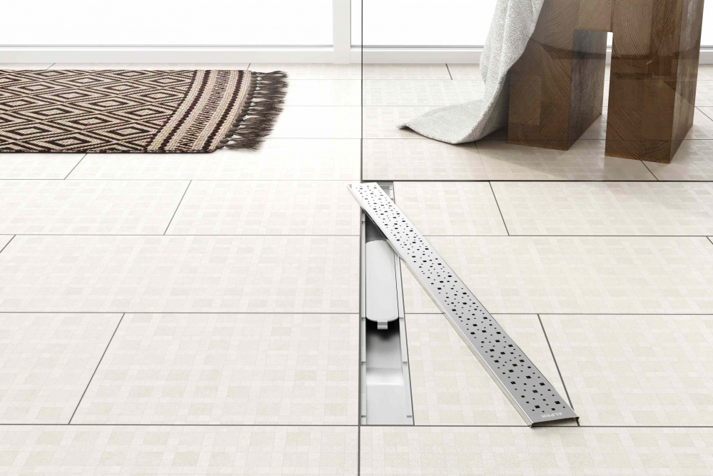 Водоотводящий желоб ALPEN Square ALP-950/50SN с рамкой  - Вид №2