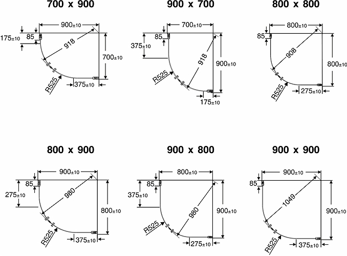 500.995.00.5 IDO Showerama 10-4 душевая стенка для круглого углового душа, IDO Showerama 10-4, матовые профили / полуматовое стекло, 700x900 мм  - Вид №4