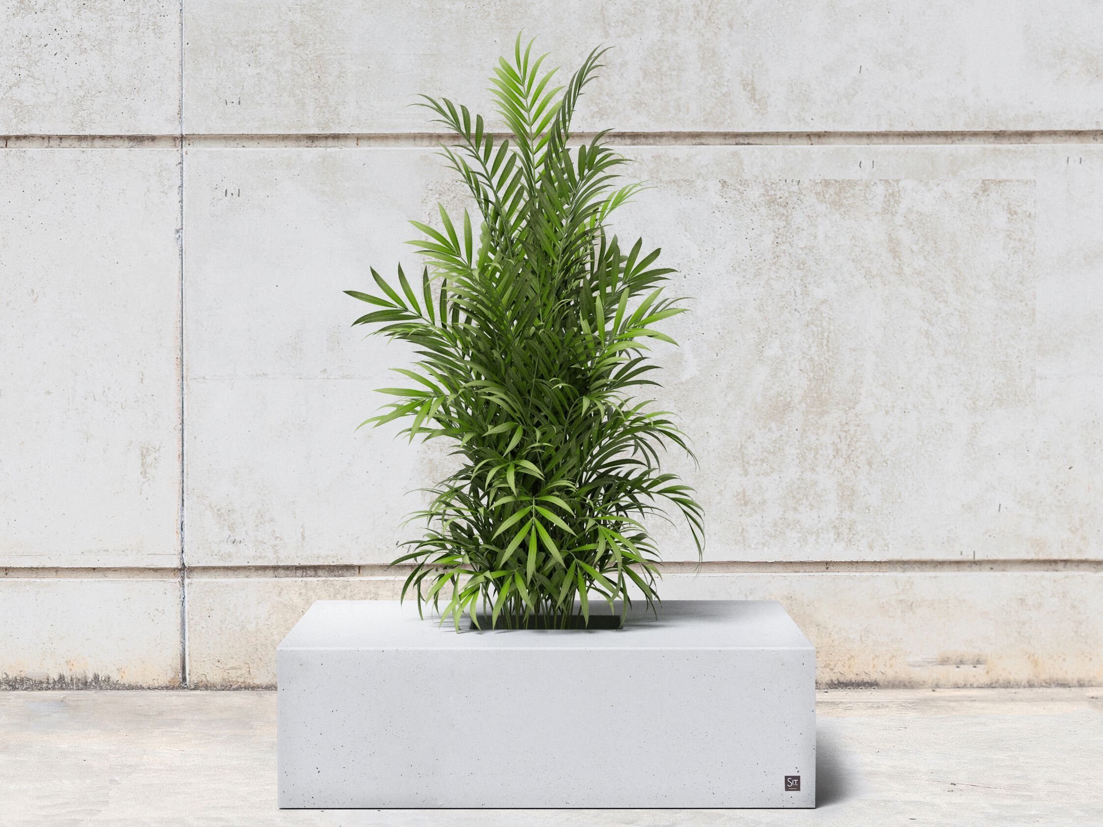 Скамейка из армированного волокном бетона со встроенной сеялкой SIT SQUARE ARCH-00145633 - Вид №11