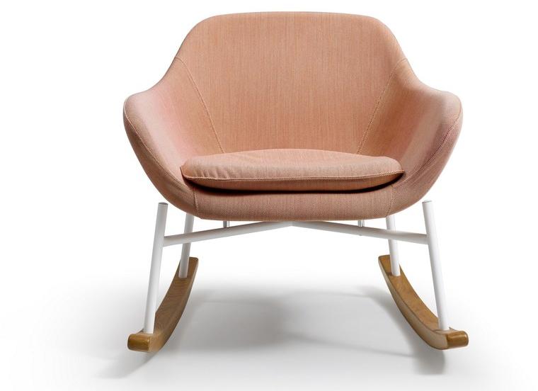 Quinti Sedute Кресло-качалка из ткани Manta sun-id-1426885 - Вид №1