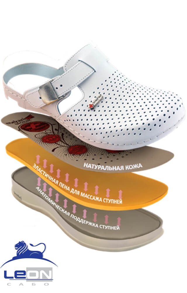 61975 Сабо  женские черные LEON  Медицинская обувь  размер 40  - Вид №2