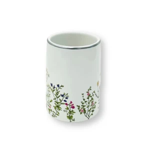 Керамический стакан для зубных щеток Primanova Flowers с цветочным декором 89380959