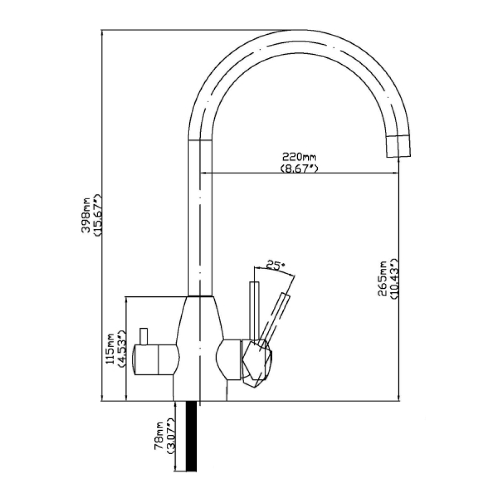 Кухонные смесители Eco Koblenz SSN-2135A-SS SEAMAN - Вид №1