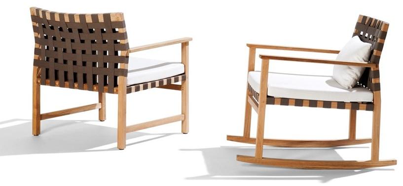 TRIBÙ Кресло-качалка из тика Vis à vis 01713 - Вид №2