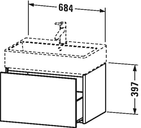 XS409402222 XSquare Тумбочка подвесная Белый глянцевый декор Duravit - Вид №1