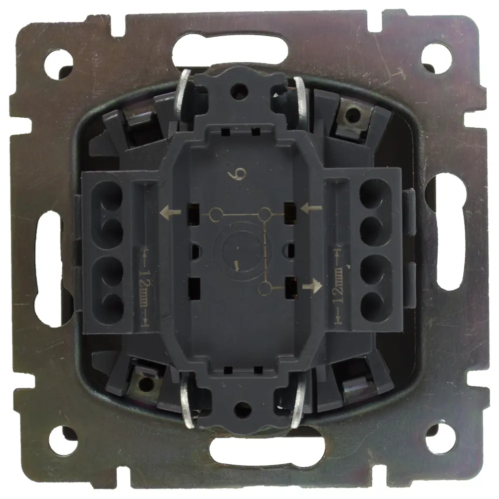 Выключатель проходной встраиваемый Werkel 1 клавиша, цвет серо-коричневый STLM-2114234 - Вид №2