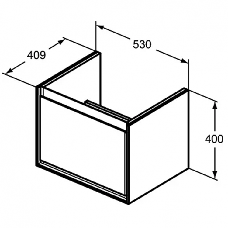 E0846UK Тумба для раковины 60 см Ideal Standard CONNECT AIR - Вид №3