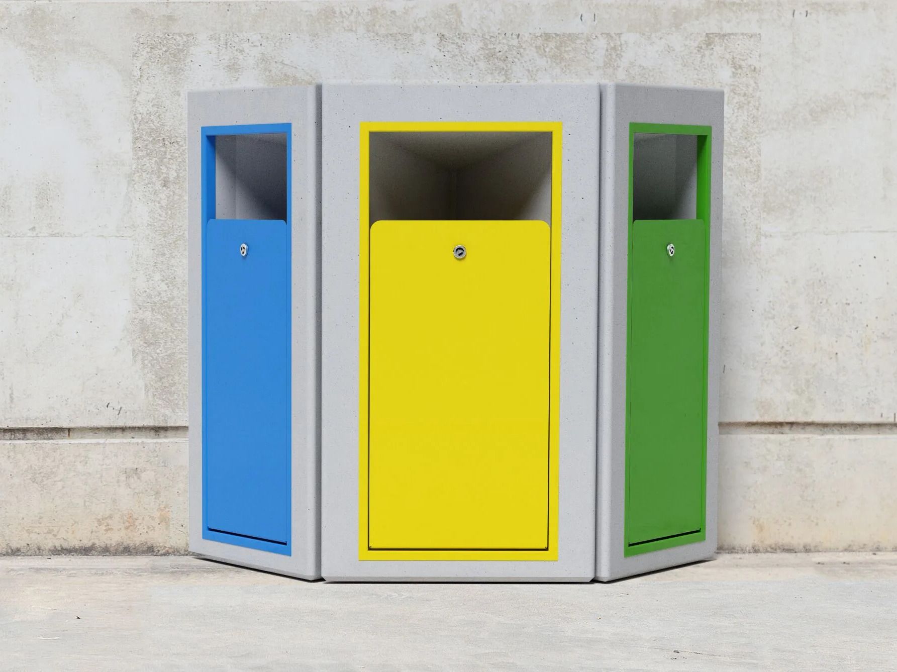 Бетонные стойки для мусора из фиброзного бетона для раздельного сбора SIT Vida ARCH-00108381