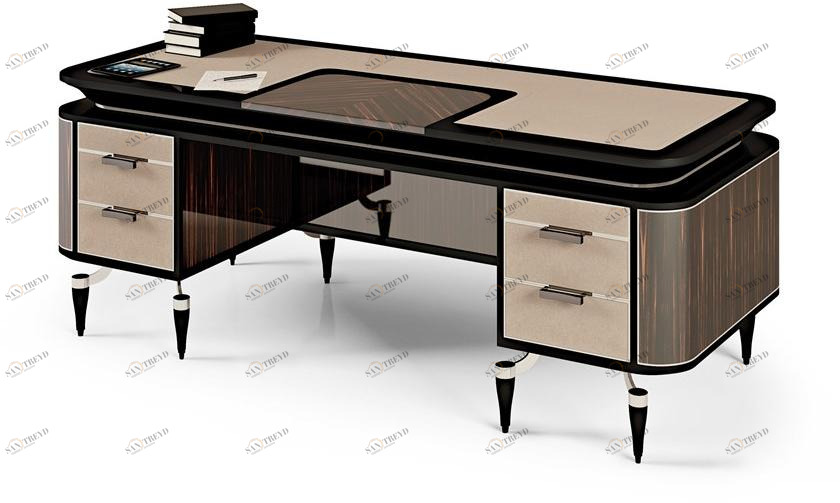 Bellotti Ezio Письменный стол из лакированного черного дерева с ящиками The majestic 2016-58