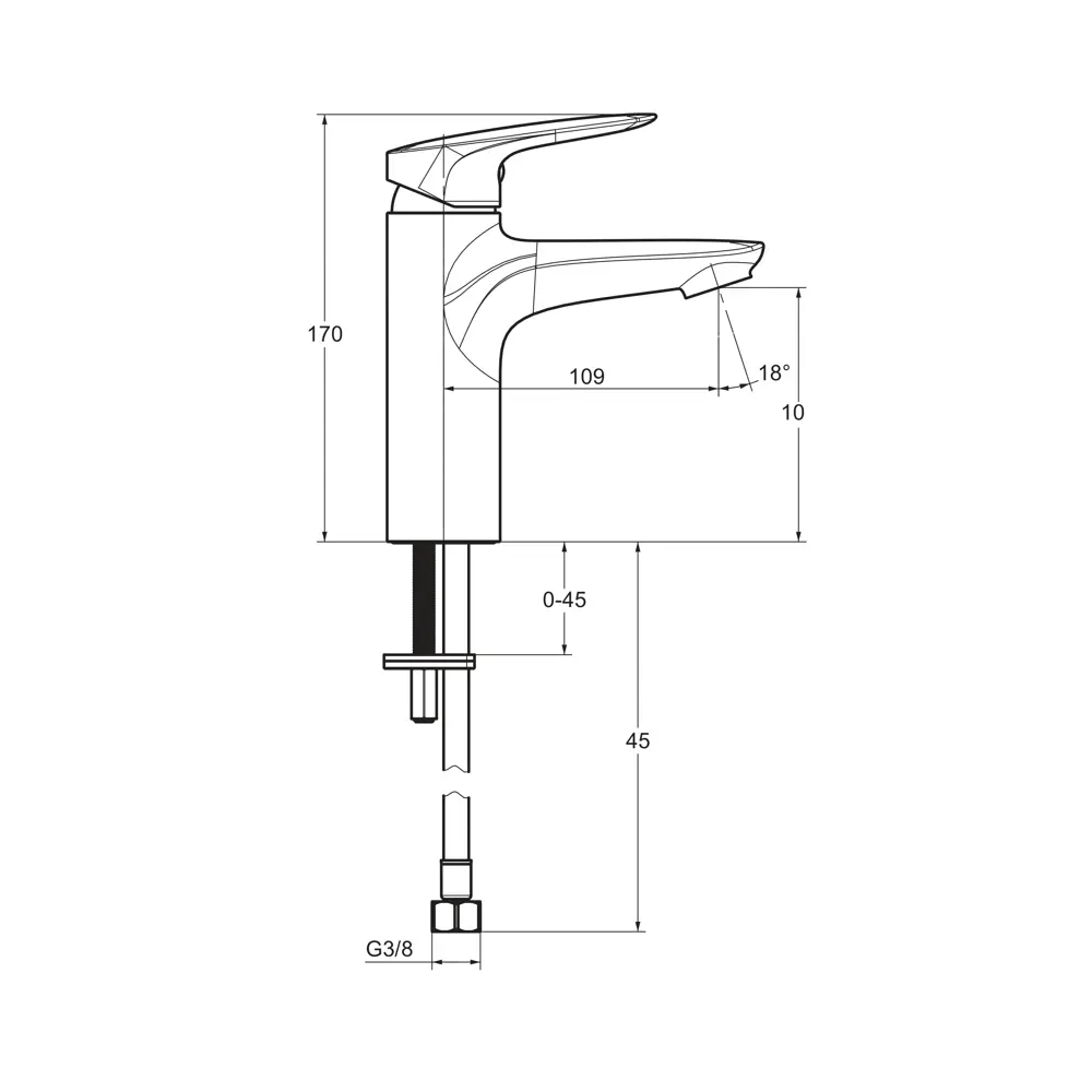 Jacob Delafon Elite - элегантный смеситель для раковины с хромированным покрытием 88531916 STLM-1119982 - Вид №3