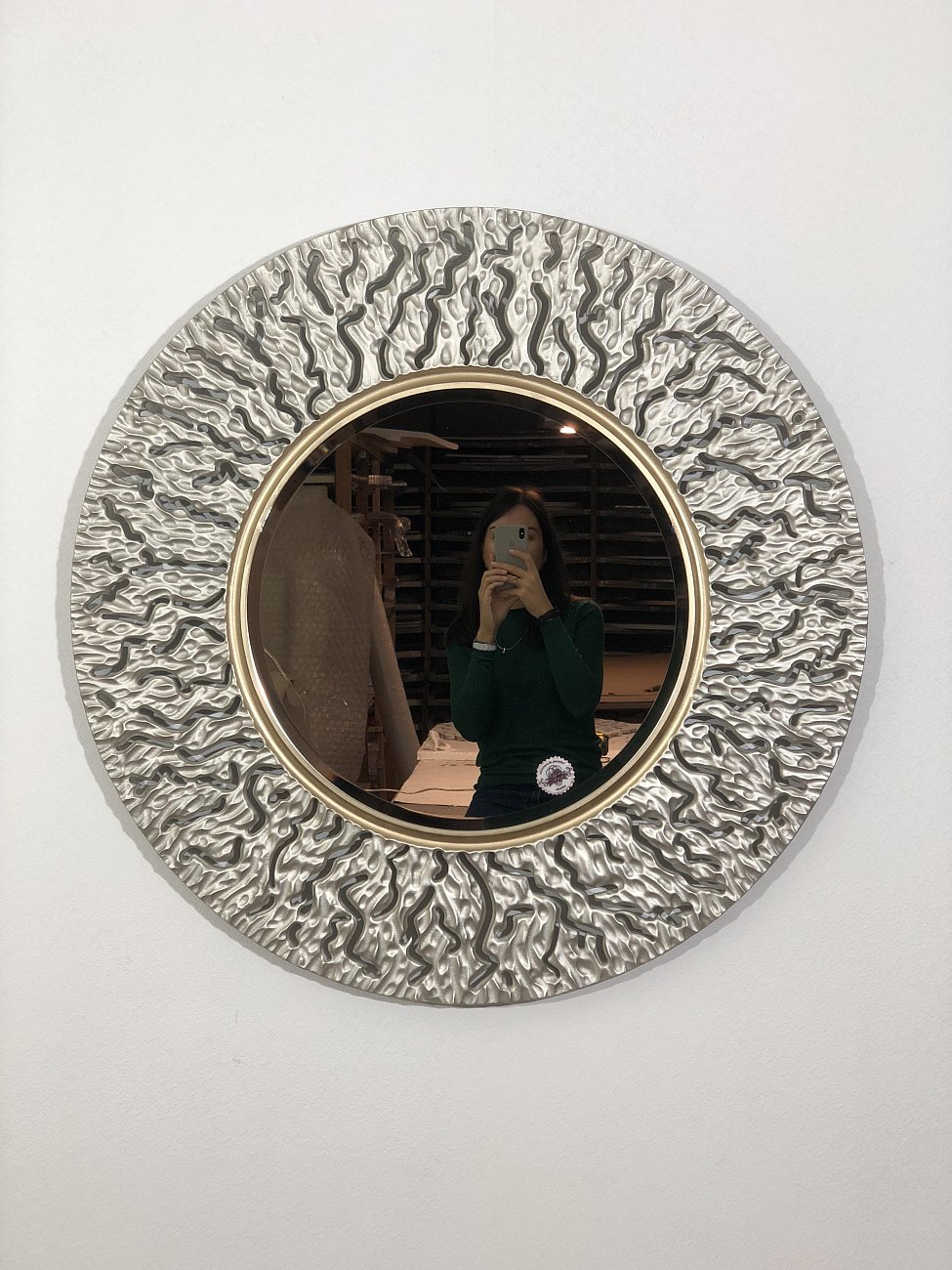 Зеркало круглое настенное серебро CORAL IN SHAPE CORAL 00-3860090 Серебро - Вид №7