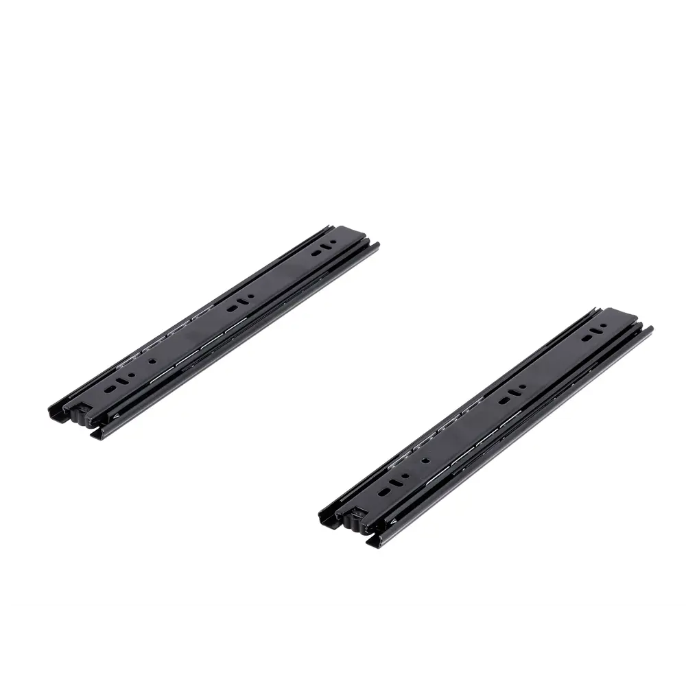 Комплект шариковых направляющих Samet 300 мм без доводчика сталь цвет черный STLM-2003044