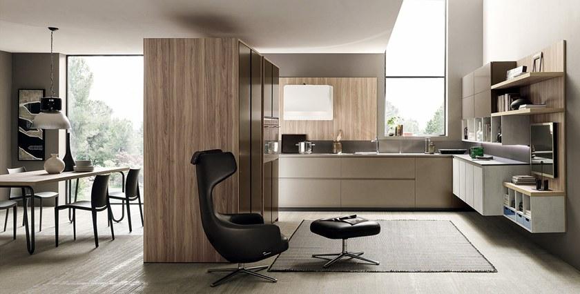 Febal Casa Линейная лакированная встроенная кухня sun-id-1457235 - Вид №1