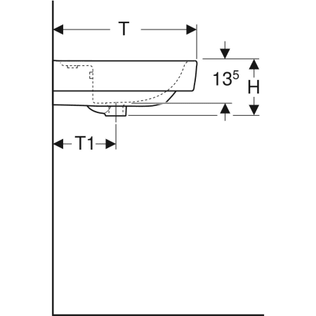 501.720.00.1 Накладная раковина Geberit Renova Plan Geberit  - Вид №4