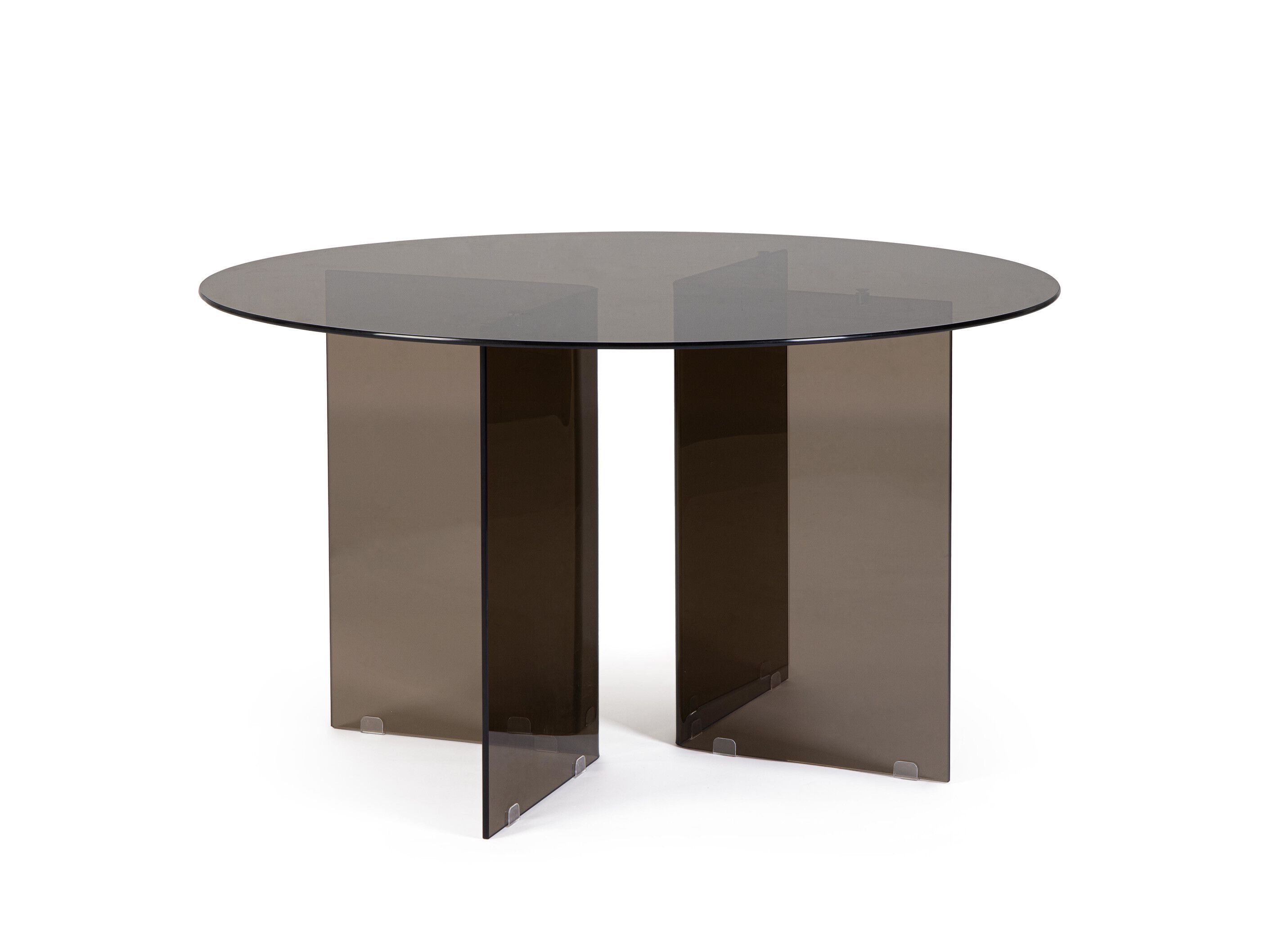 Круглый обеденный стол из закаленного стекла BIZZOTTO радужная оболочка ARCH-00152048