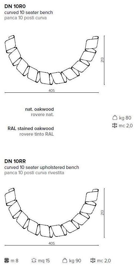 True Design Изогнутая модульная деревянная скамейка Dna sun-id-1411176 - Вид №4
