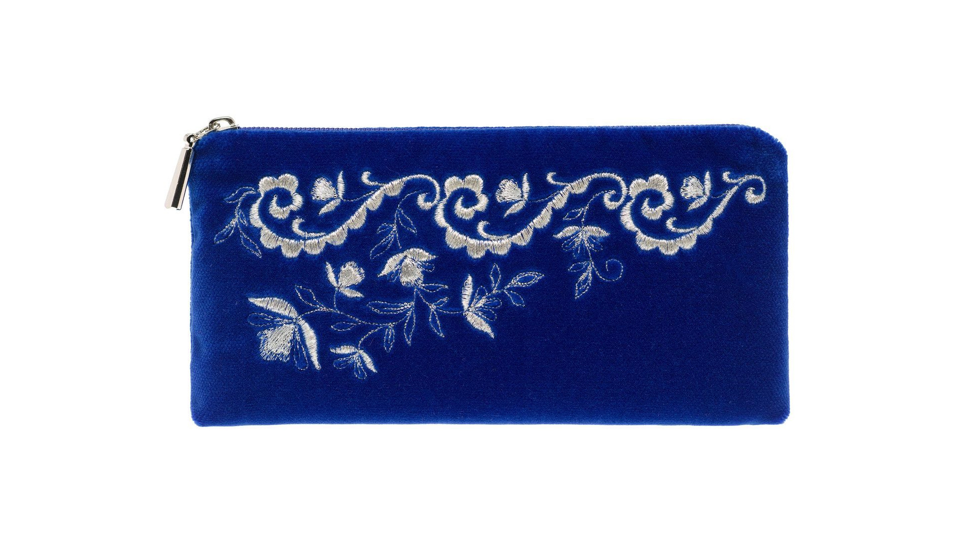 10660397 Торжокские золотошвеи Очечник "Фиалка" бархат Разм. 10*19*2 Мод. 249-1 Рис. 725 Бархат  - Вид №1