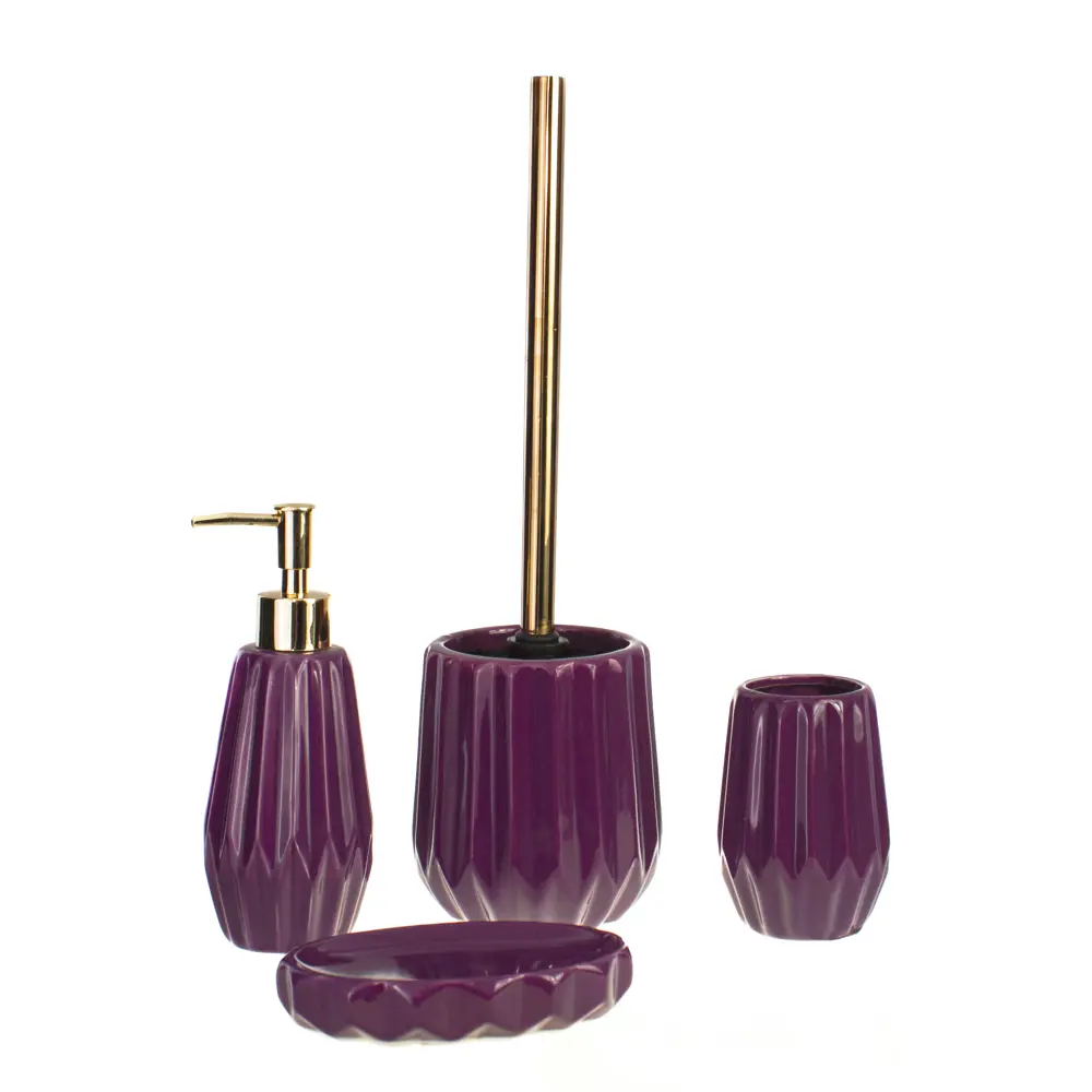 Мыльница Purple керамика цвет фиолетовый PROFFI HOME STLM-2109493 - Вид №1