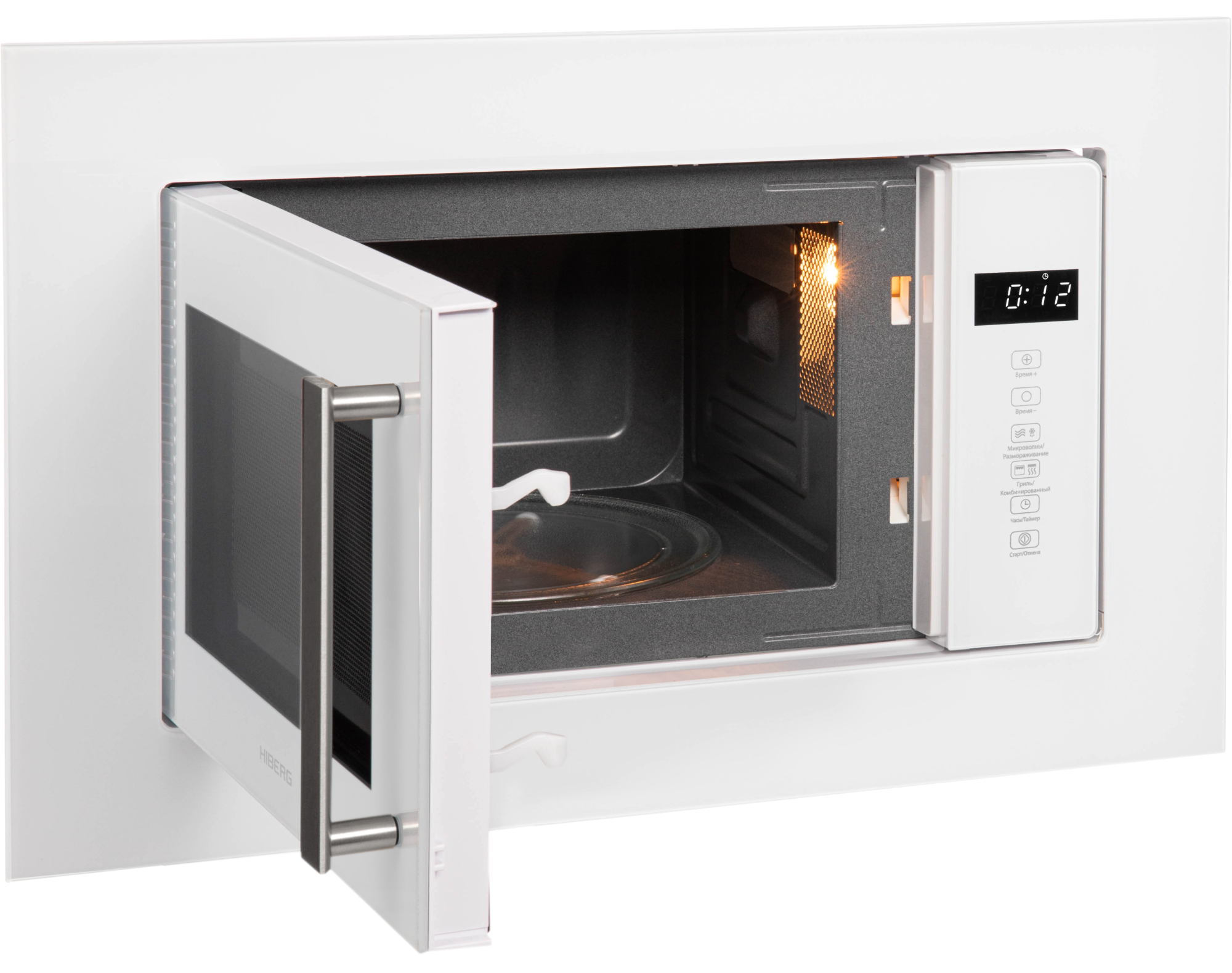 9079331 Встраиваемая микроволновая печь HIBERG VM 6502 W белый STDN-0094015 - Вид №3