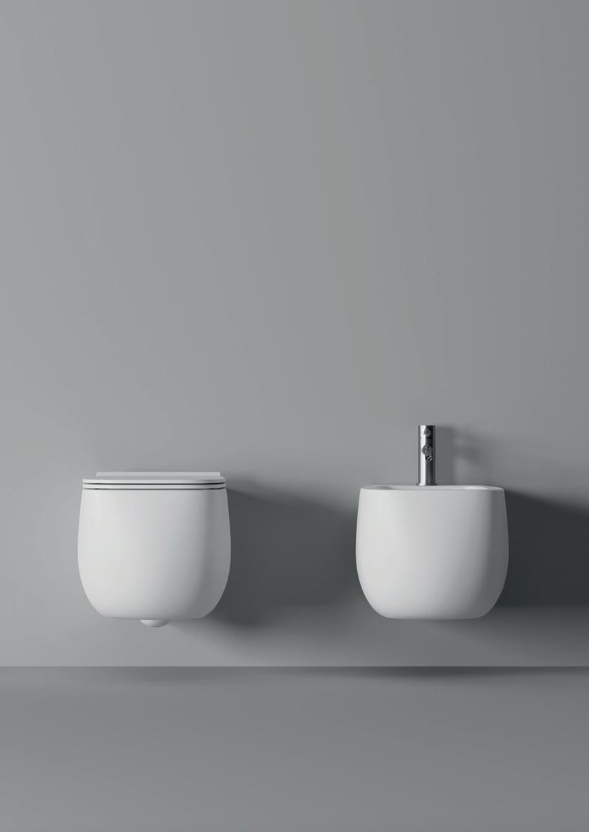 33120101.01 Подвесной унитаз 550х335х450 мм Alice Ceramica Nur безободковый выпуск в стену Белый глянцевый - Вид №2