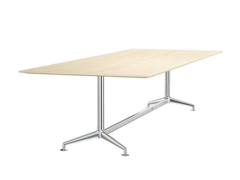 Прямоугольный стол для совещаний из алюминия и дерева Brunner FINA ARCH-00103377