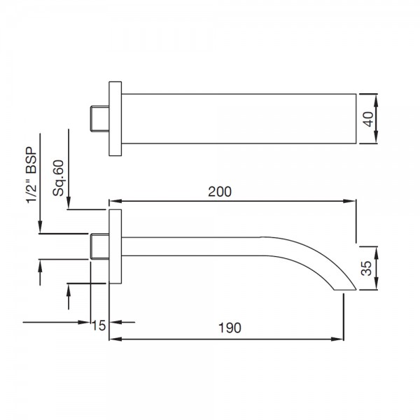 SPT-GDS-41429 Излив для ванны с фланцем Artize Signac Золотая пыль  - Вид №1
