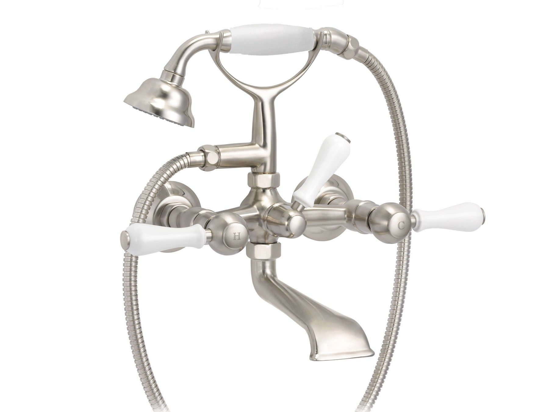 Настенный смеситель для ванны с 2 отверстиями и ручным душем rvb FLAMANT BUTLER ARCH-00067957 - Вид №1