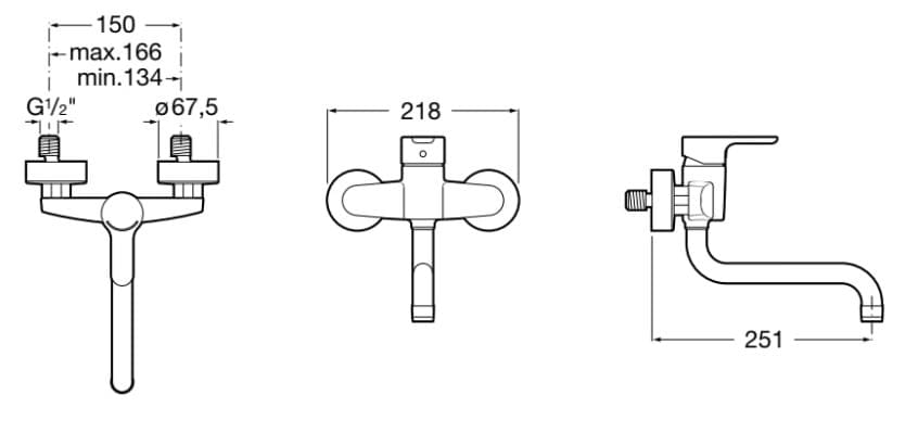 Смеситель для кухни из хромированной латуни с поворотным изливом Roca L20 ARCH-00045011 - Вид №2