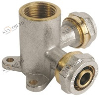 Тройник 1/2х16 г/ц с крепл. LТМ AQUAPEX 21168