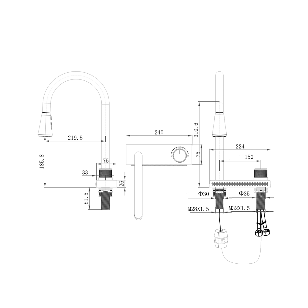 Мойка D6846B+6 MELANA ProfLine 3,0/215 ГРАФИТ врезная прямоугольная MLN-D6846B+6 D6846B+6 графит - Вид №9